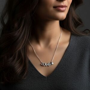 Silver Love Necklace